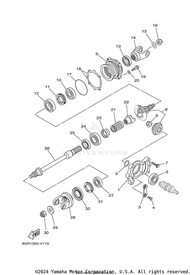 Middle Drive Gear Schematic