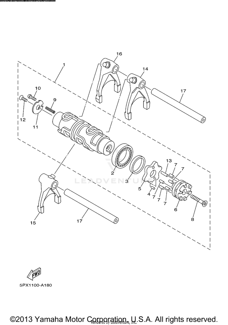 Shift Cam Fork Schematic