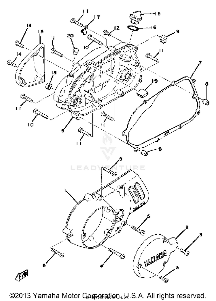 Crankcase Cover Yz80c Schematic