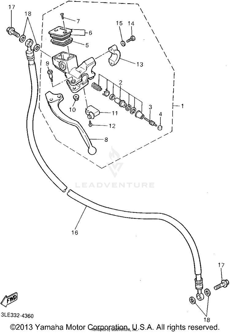 Front Master Cylinder 2 Schematic