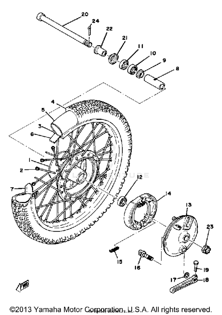 Front Wheel Yz125d Schematic