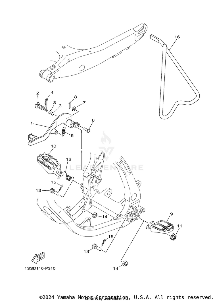 Stand & Footrest Schematic