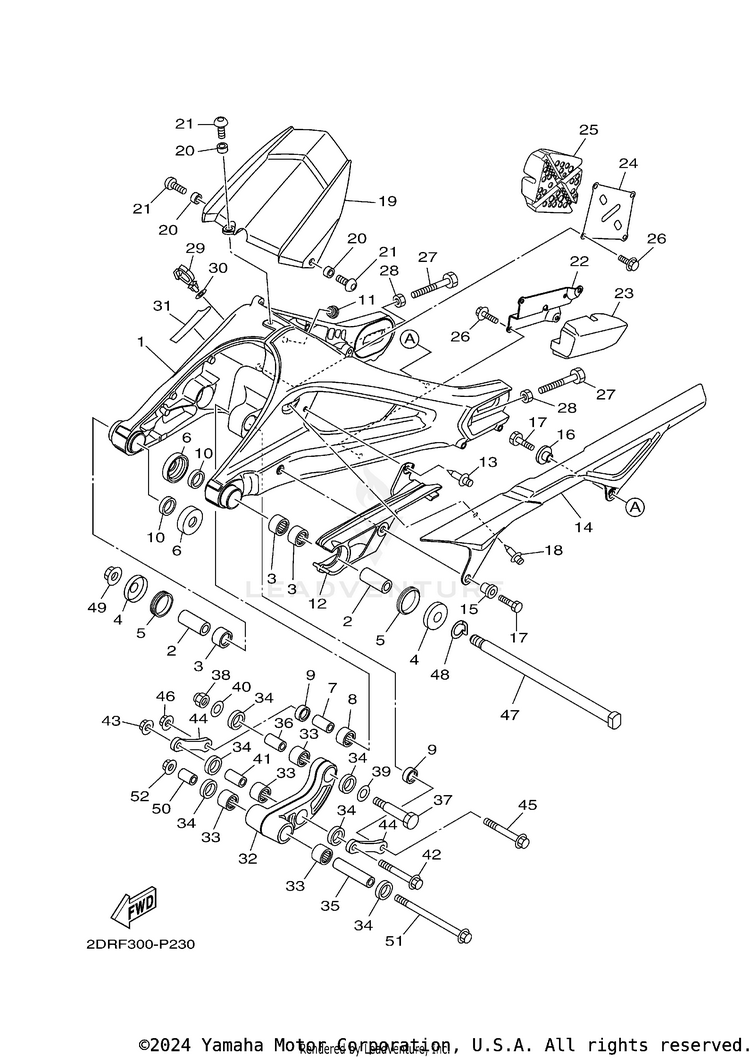 Rear Arm FJ09 CA - FJ09GCB - 2016 Schematic