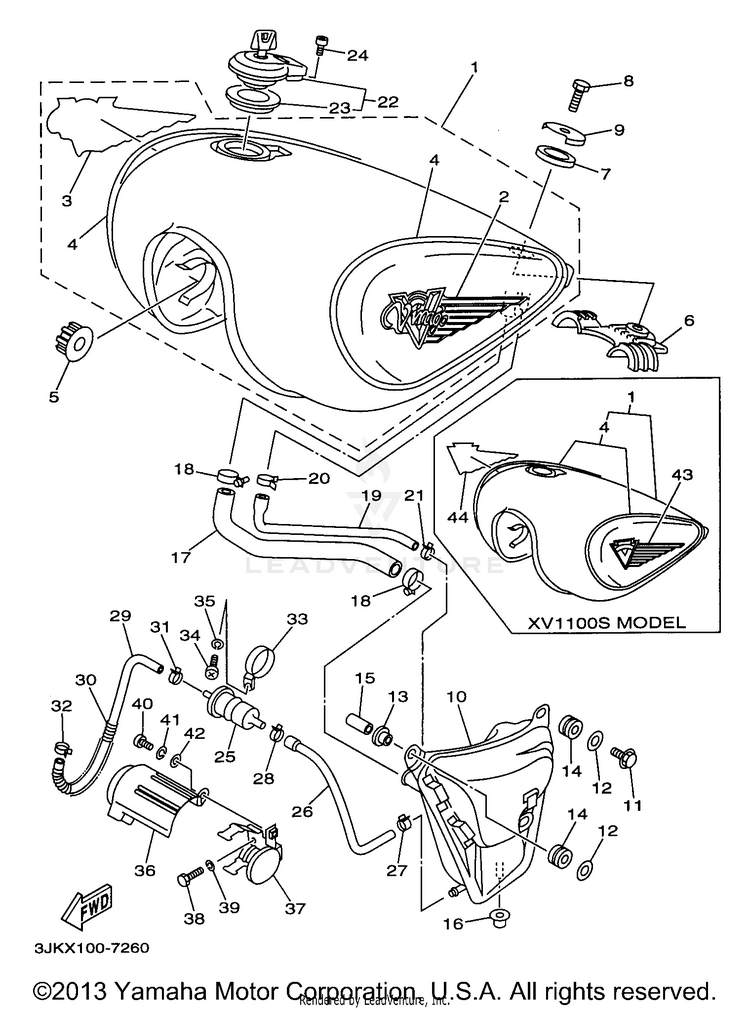 Fuel Tank Non California Schematic