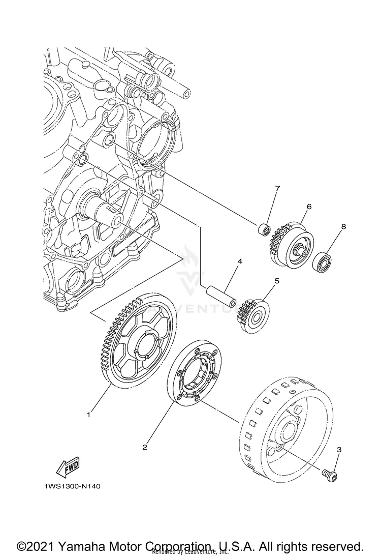 Starter FZ07 - FZ07FCGY - 2015 Schematic