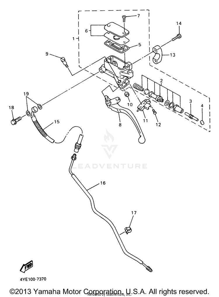 Front Master Cylinder 2 Schematic