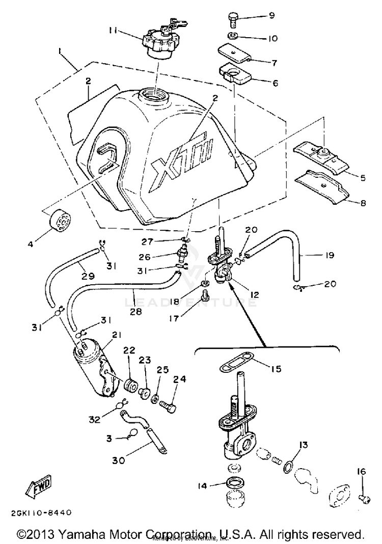 Fuel Tank (California Model Only) Schematic