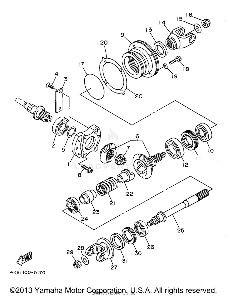 Middle Drive Gear Schematic