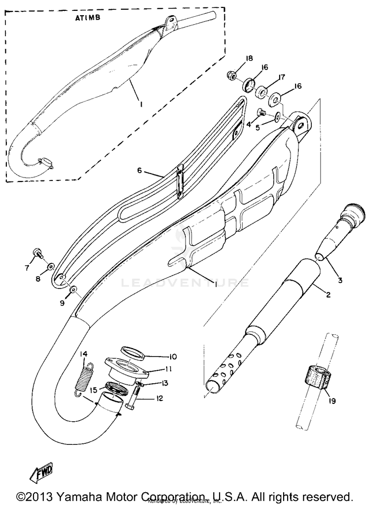 Exhaust AT1B - 1970 Schematic
