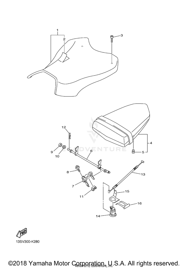 Seat YZFR6 - YZFR6GCGY - 2016 Schematic