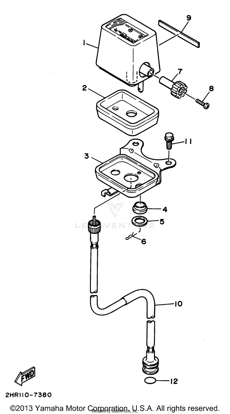 Meter BIG BEAR 4WD - YFM350FWG - 1995 Schematic