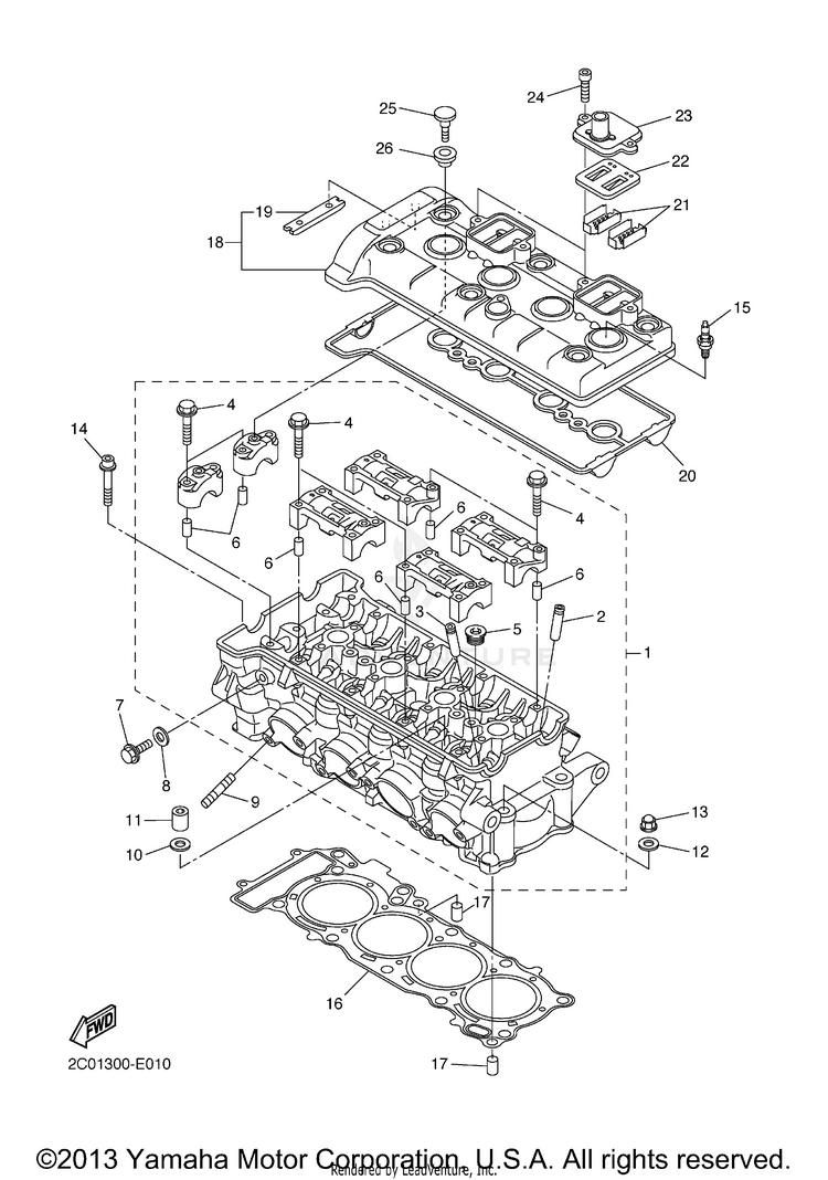 Cylinder YZFR6 - YZFR6ACR - 2011 Schematic