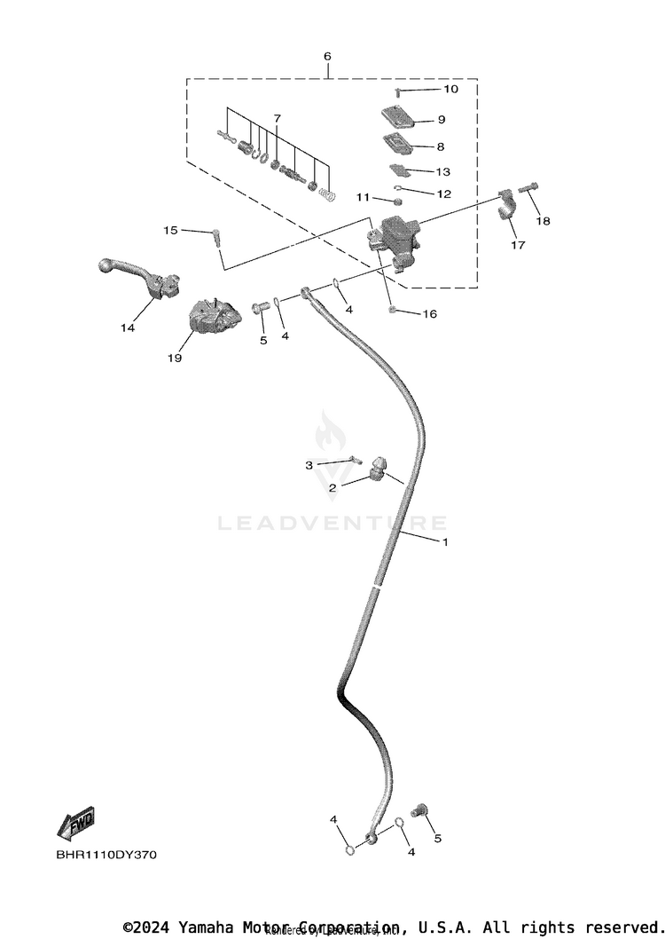 Front Master Cylinder Schematic