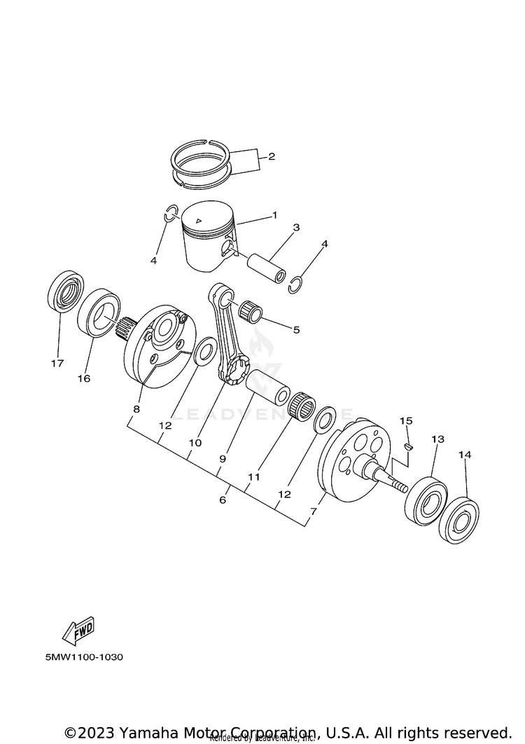 Crankshaft & Piston Schematic