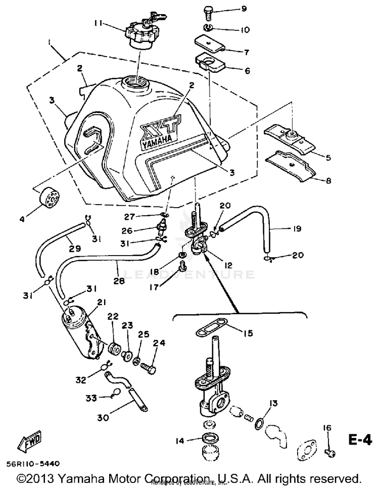 Fuel Tank Xt350nc Schematic