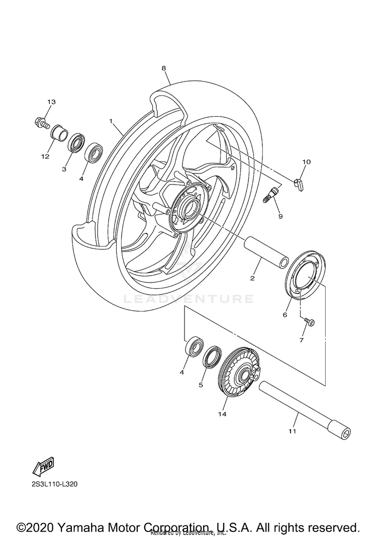 Front Wheel Schematic