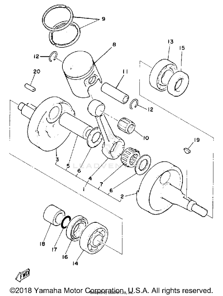 Crankshaft - Piston Schematic