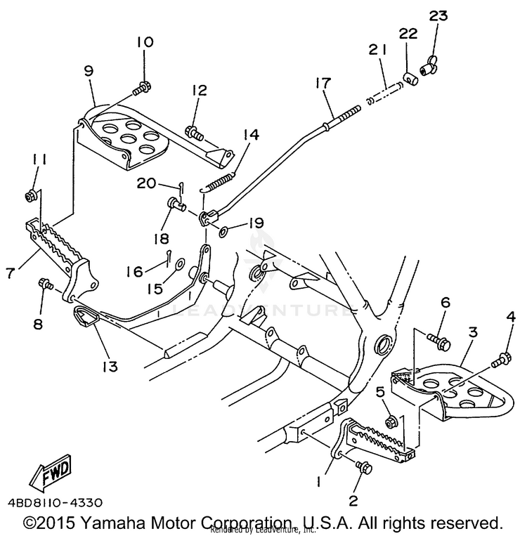 Stand Footrest Schematic