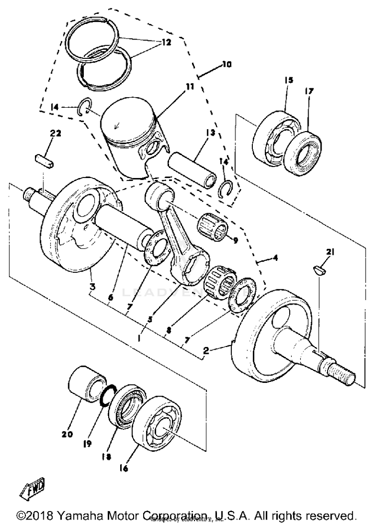 Crankshaft-Piston Schematic