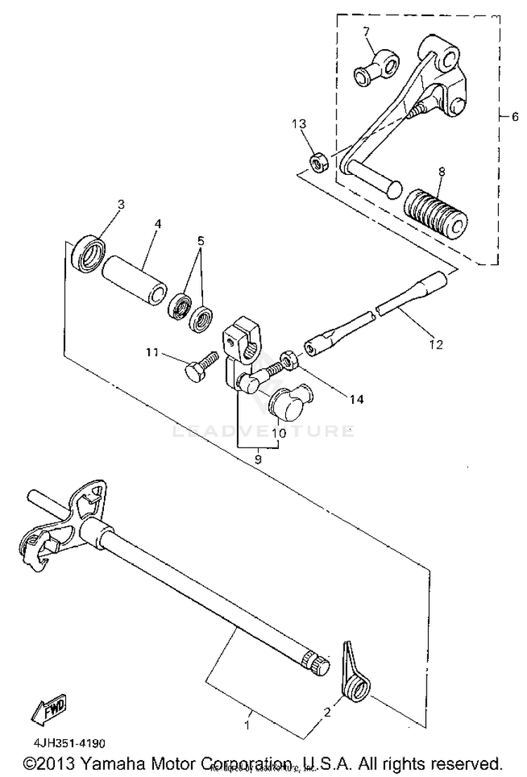 Shift Shaft Schematic