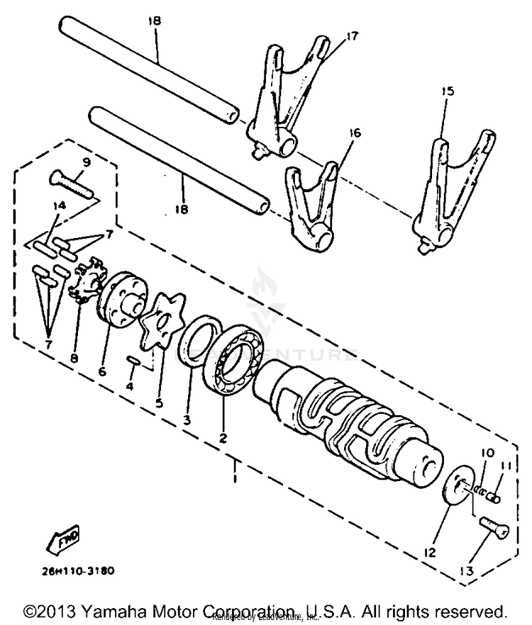 Shift Cam Fork Schematic