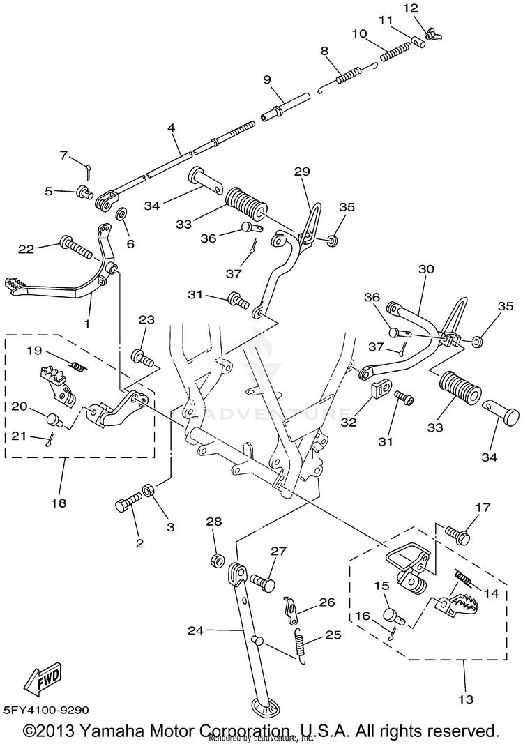 Stand Footrest Schematic