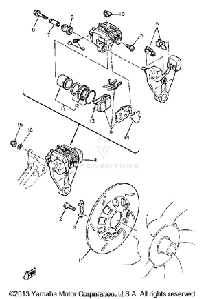Rear Brake Caliper Schematic