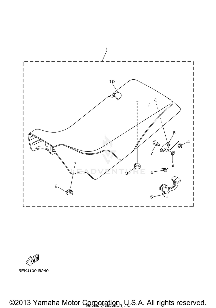 Seat BANSHEE - YFZ350R - 2003 Schematic