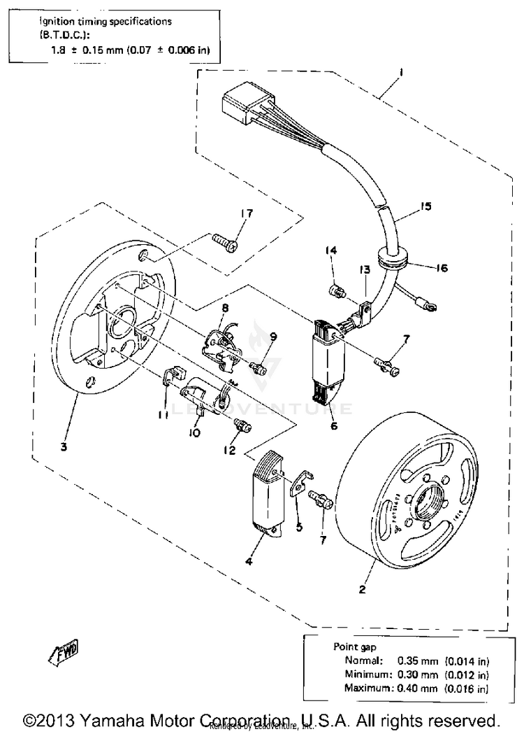 Flywheel Magneto LB80_3D - 1977 Schematic