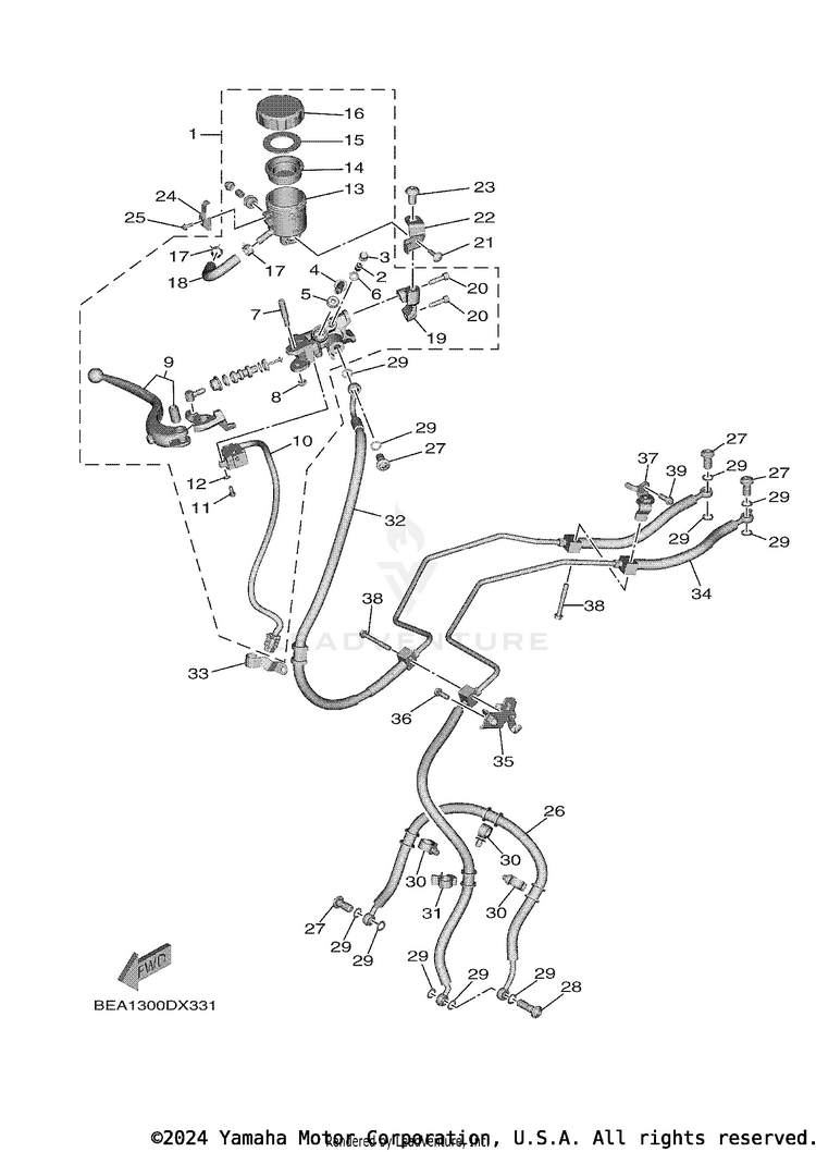 Front Master Cylinder Schematic