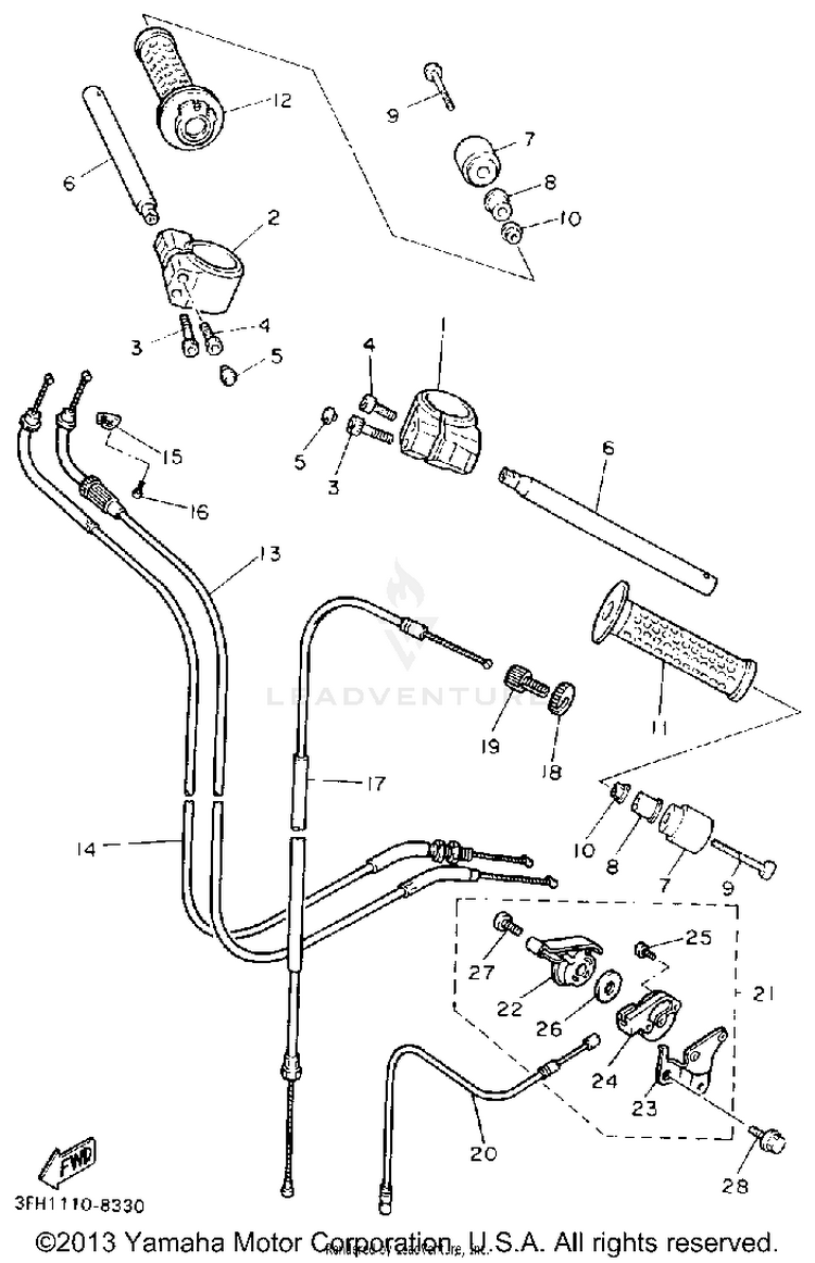 Handlebar Cable Schematic