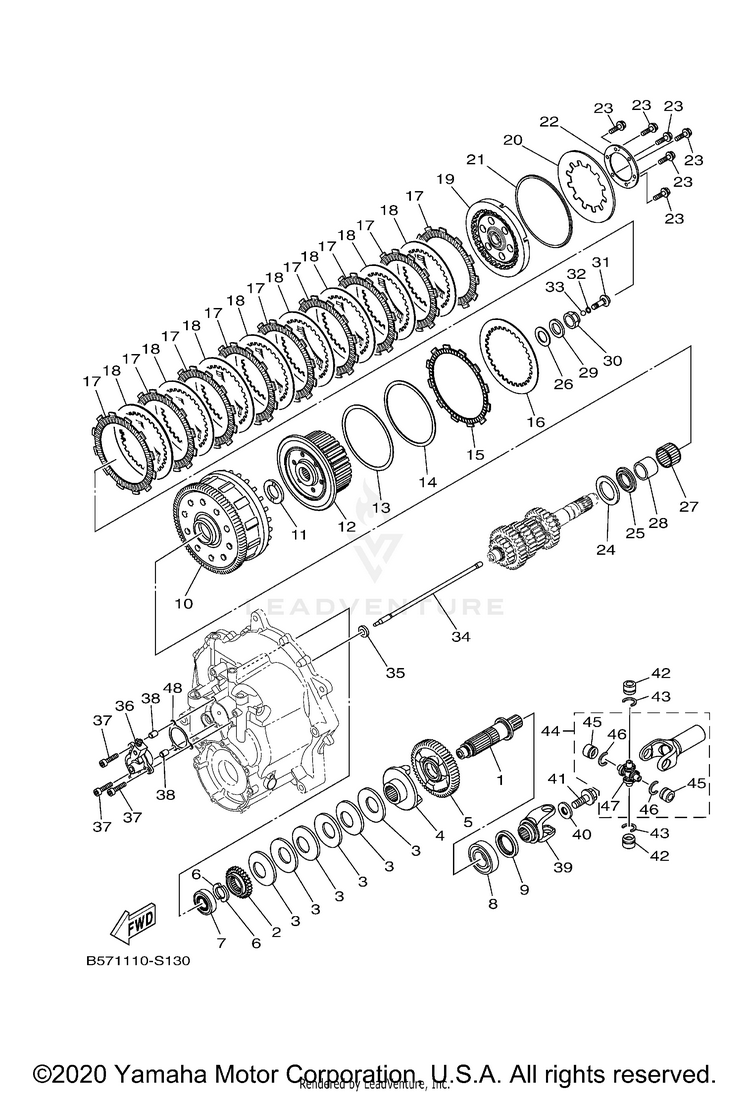 Clutch YXZ1000R SS SE CAL - YXZ10YCCMW - 2021 Schematic