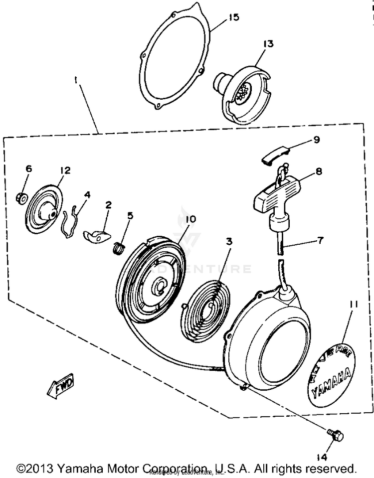 Starter (Alternate Parts) BIG BEAR 4WD - YFM350FWD - 1992 Schematic