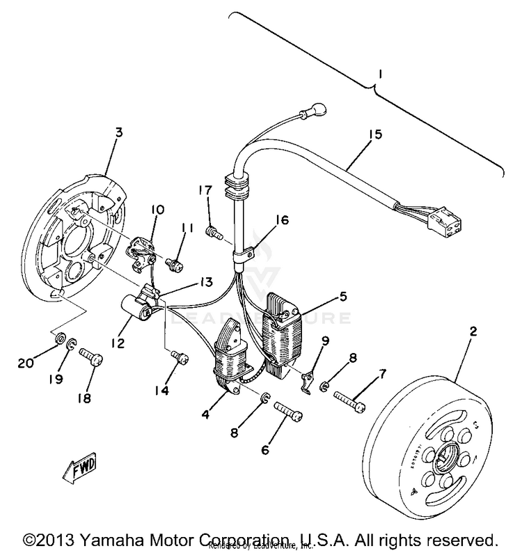 Flywheel Magneto (Dt250d) Schematic