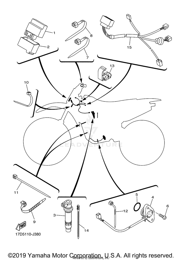 Electrical 1 YZ250F - YZ250FAB - 2011 Schematic