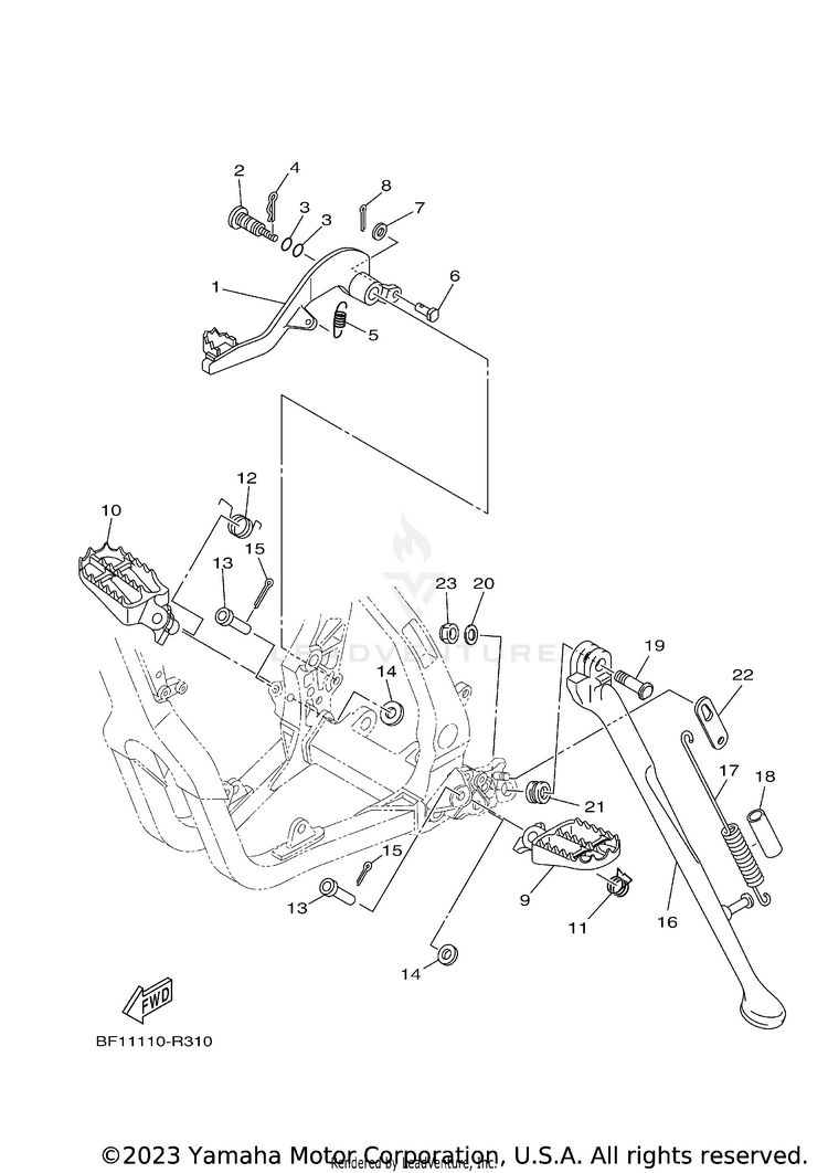 Stand & Footrest Schematic