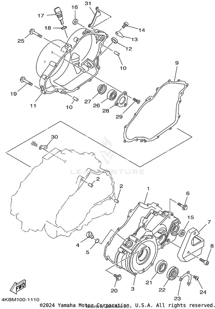 Crankcase Cover 1 Schematic
