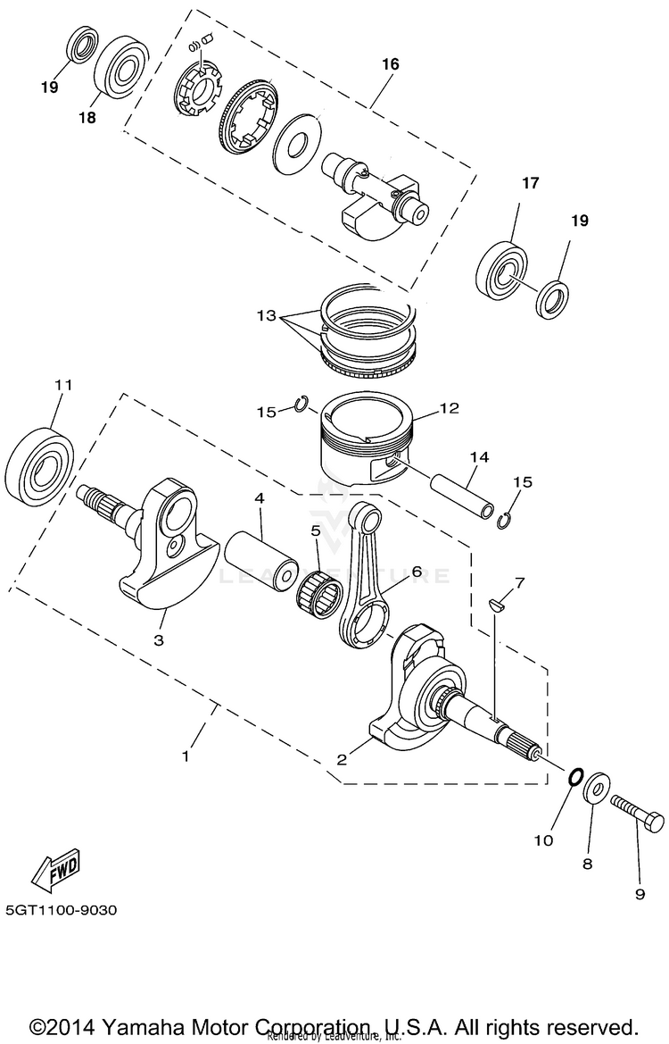Crankshaft Piston Schematic