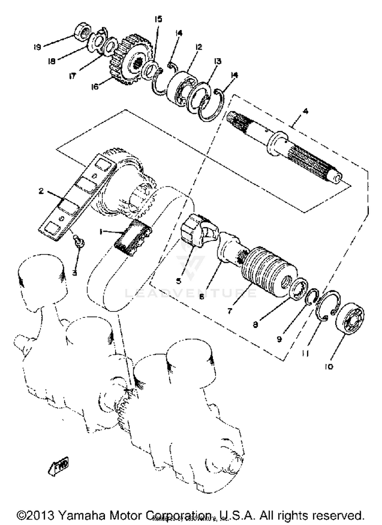 Primary Shaft Chain XS1100SG - 1980 Schematic