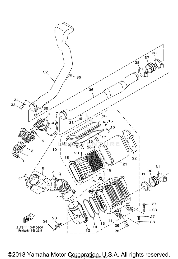 Intake VIKING VI - YXC700DFG - 2015 Schematic