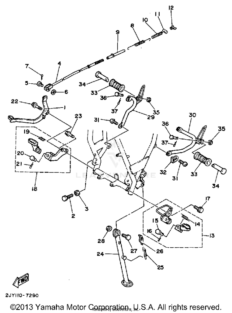 Stand Footrest Schematic