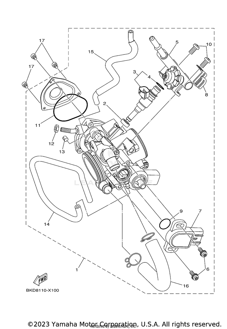 Throttle Body Assy 1 Schematic