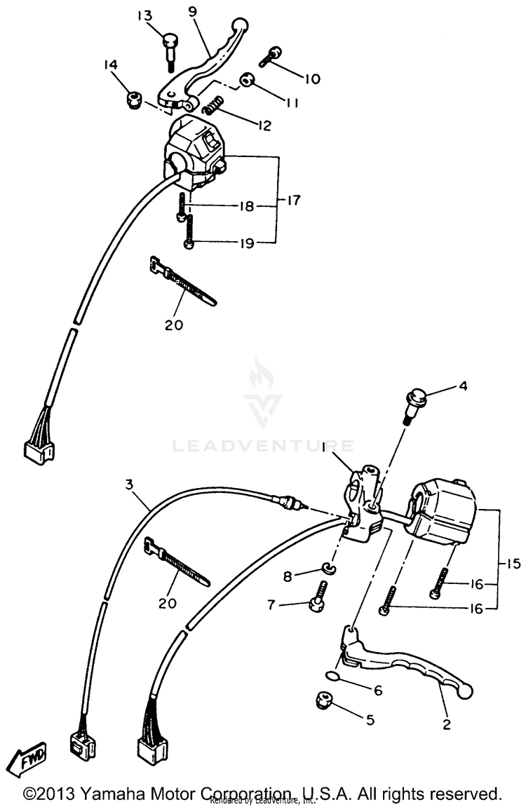 Handle Swicth Lever Schematic