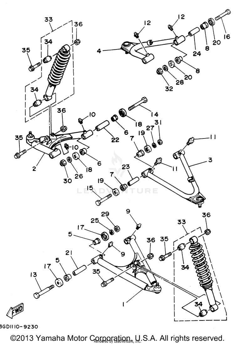 Front Suspension Wheel Schematic
