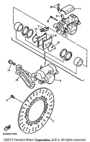 Rear Brake Caliper Schematic