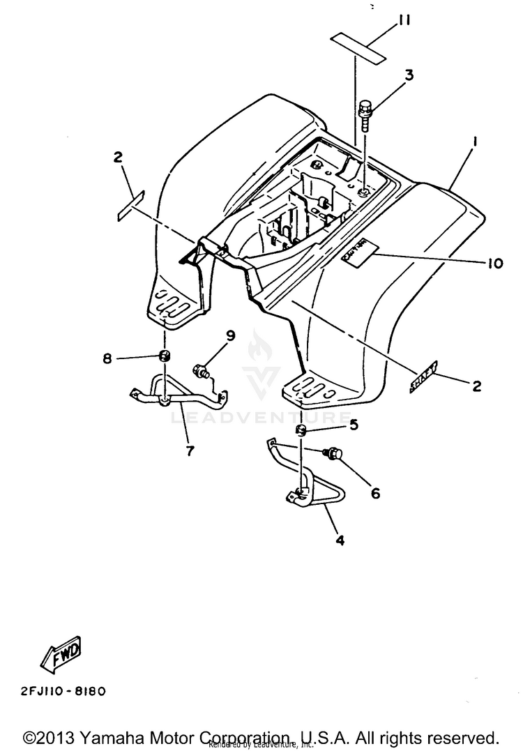 Rear Fender Schematic