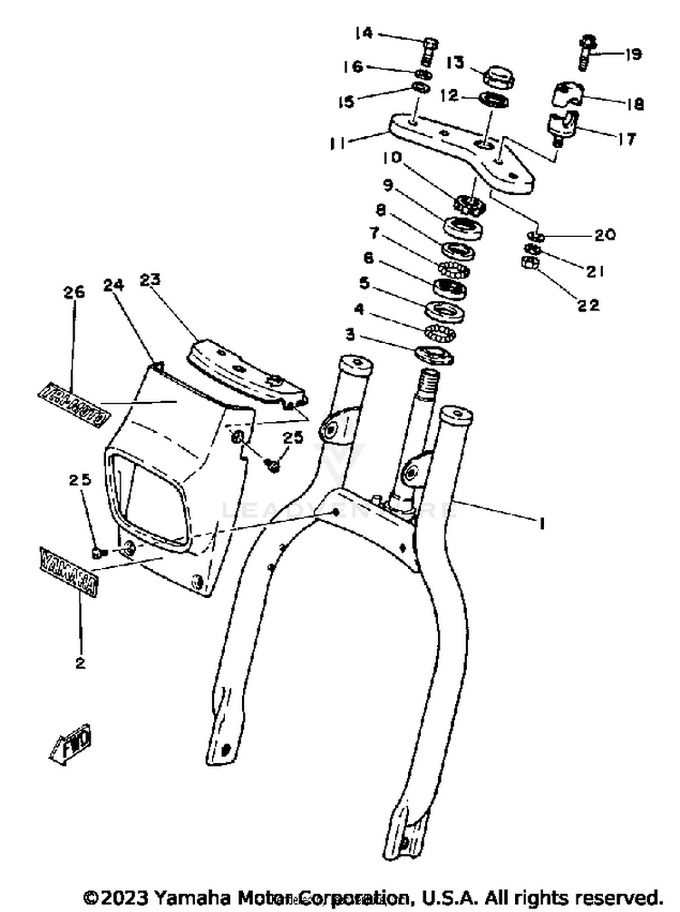Front Fork Yt125h Schematic