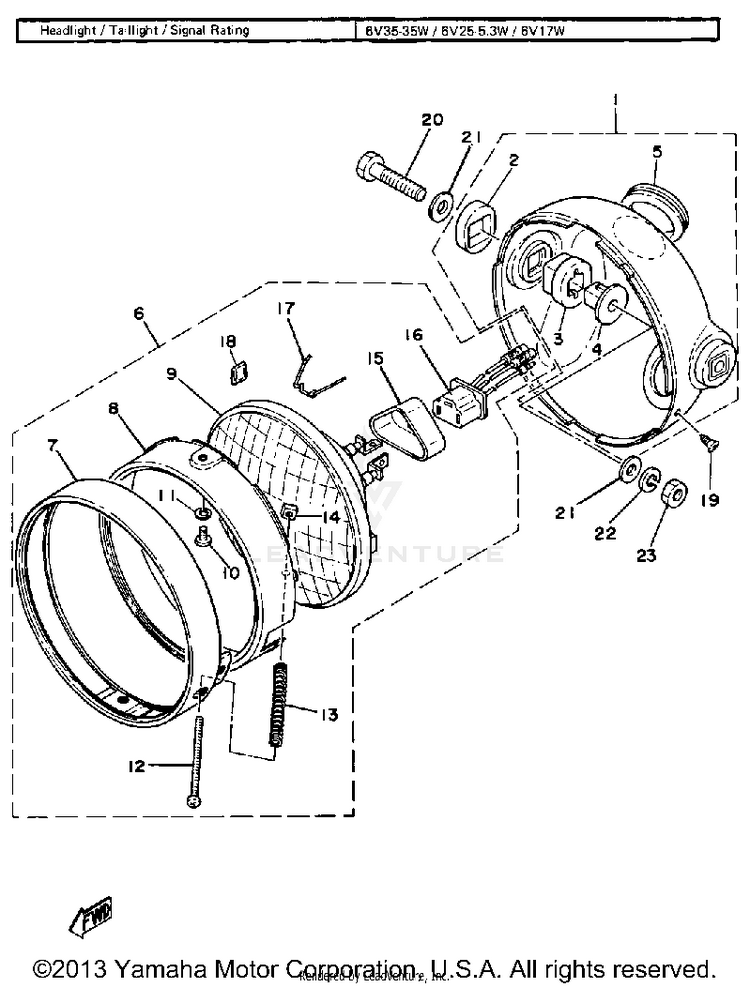 Head Lamp Schematic