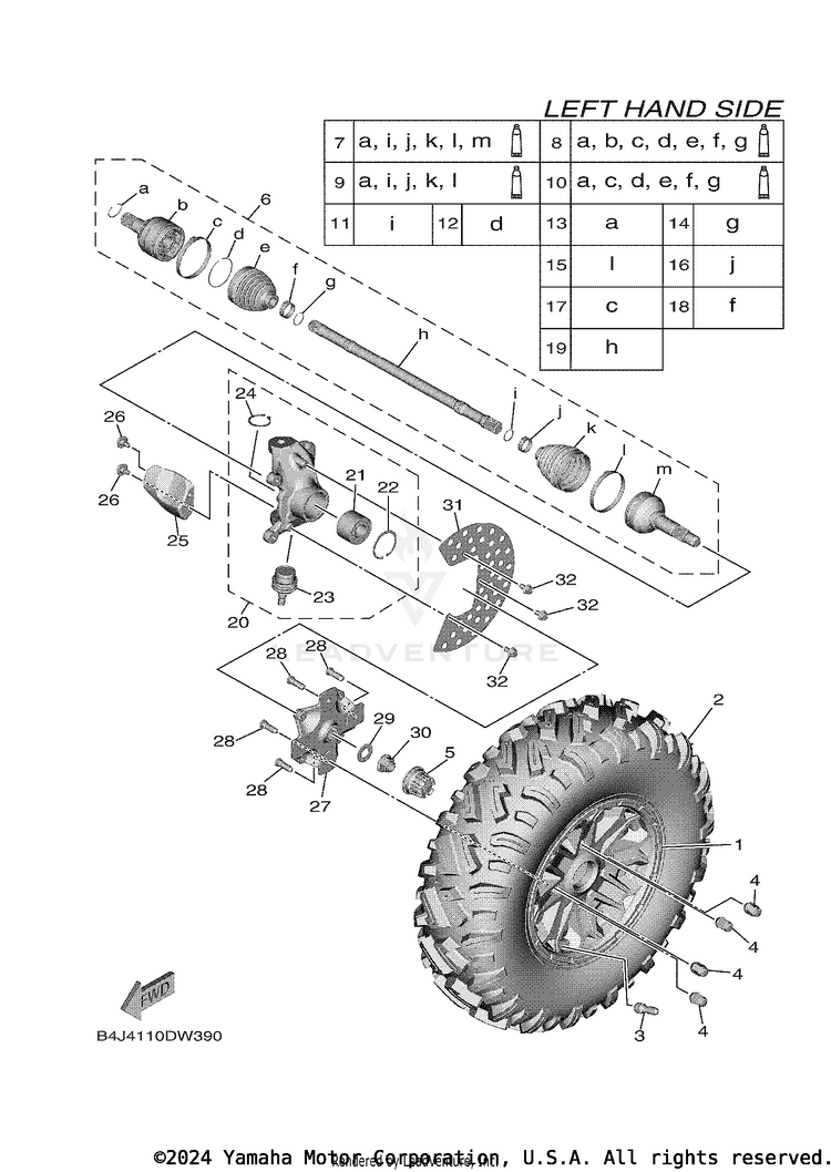Front Wheel Schematic