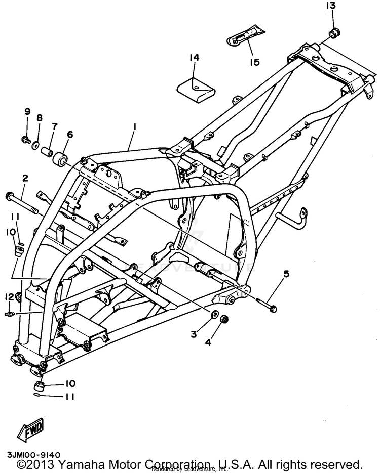 Frame BLASTER - YFS200G - 1995 Schematic